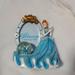 Disney Accents | Disney Princess Cinderella Frame And Snow Globe Castle | Color: Blue/Gold | Size: Os