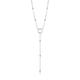 ANIA HAIE 925 Sterling Silver Long Statement Lariat Metal Ball Bead Drop Y Necklace for Women, Silver