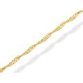 F.Hinds 9ct Gold Extra Long Twisted Curb Anklet 10in Bracelet Chain Foot Jewelry