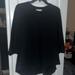 Zara Tops | Black Zara Tee- Women Size Large- Worn To Layer Maybe Twice. | Color: Black | Size: L