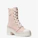 Michael Kors Shoes | Mk Corey Canvas Combat Boot | Color: Pink/White | Size: 8.5