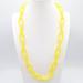 J. Crew Jewelry | J Crew Chunky Acrylic Chain Necklace Bright Yellow Grosgrain Ribbon Tie 25" | Color: Yellow | Size: Os
