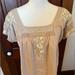 J. Crew Tops | Large J. Crew Embroidery Tan Summer Top | Color: Cream/Tan | Size: M