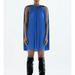 Zara Dresses | Gorgeous Zara Blue Cape Dress, New With Tags, Size S | Color: Blue | Size: S