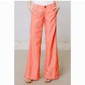 Anthropologie Pants & Jumpsuits | Anthropologie Pilcro Letterpress Coral Linen Trousers Pants | Color: Orange/Pink | Size: 6