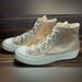 Converse Shoes | Converse All Star High Top Platform Metallic Womens Size 8 Shoes Gold White | Color: Gold | Size: 8