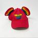 Disney Accessories | Disney Parks Mickey Mouse Ear Baseball Hat Cap Rainbow Lgbtq Gay Pride Adult | Color: Red | Size: Os