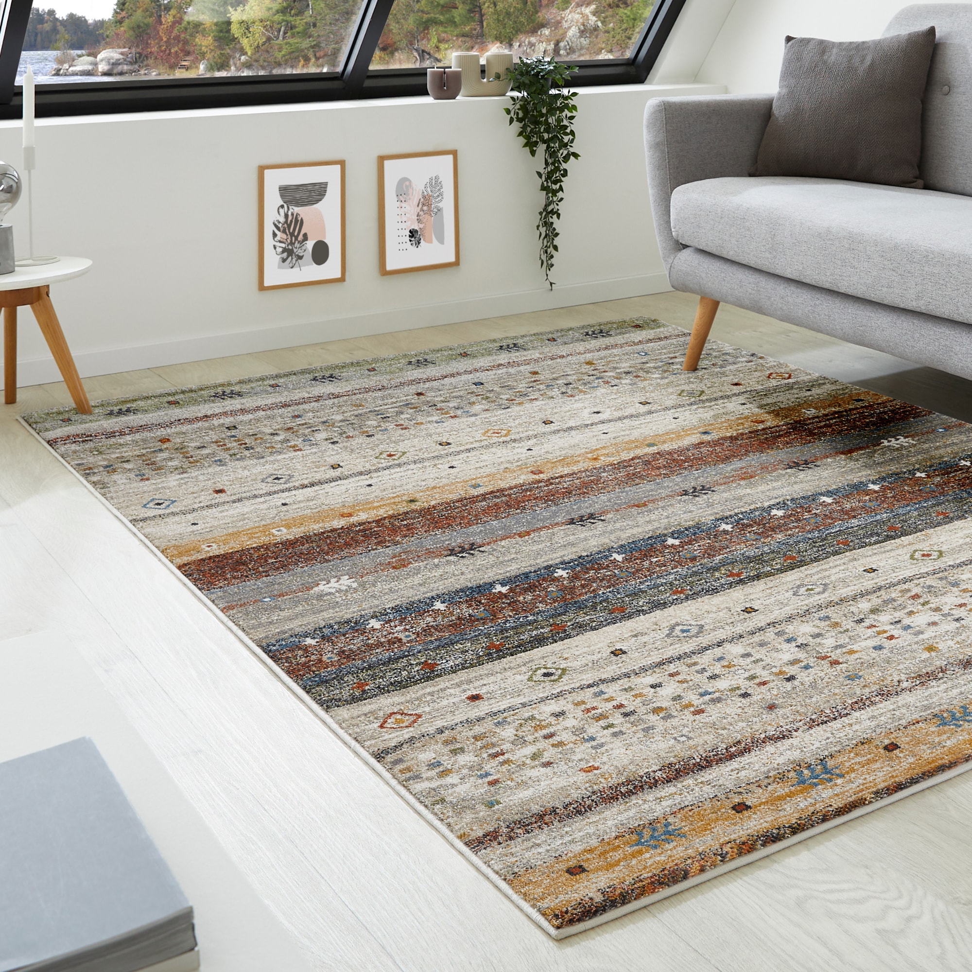 Teppich LUXOR LIVING "Montreal", bunt (multi), B:120cm H:12mm L:170cm, Polypropylen, Teppiche, Kurzflor, modernes Design, Wohnzimmer, Schlafzimmer Image