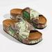 Free People Shoes | Free People Sidelines Flatform Sandals / Green Light Snake | Color: Green/Tan | Size: 40eu