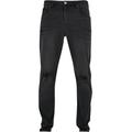 Bequeme Jeans URBAN CLASSICS "Urban Classics Herren Distressed Stretch Denim Pants" Gr. 32, Normalgrößen, schwarz (black destroyed washed) Herren Jeans