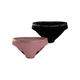 Bikinislip TOMMY HILFIGER UNDERWEAR "2P BIKINI" Gr. XS (34), 2 St., rosa (teaberry blossom, black) Damen Unterhosen Bikini Slips