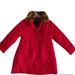 Jessica Simpson Jackets & Coats | Jessica Simpson Faux Fur Trim Pea Coat Girls 4t | Color: Black/Red | Size: 4tg