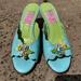 Lilly Pulitzer Shoes | Lilly Pulitzer Green & Blue Floral Kitten Heels Size 6 | Color: Blue/Green | Size: 6