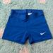 Nike Shorts | Nike Pro Compression Shorts Women S Volleyball Cheer Royal Blue Uniform Spandex | Color: Blue/White | Size: S
