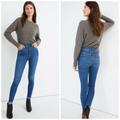 Madewell Jeans | Madewell Petite 10 High-Rise Skinny Jeans In Mackey Wash: Button-Front Edition | Color: Blue | Size: 25p