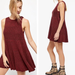 Free People Dresses | Free People Women Bittersweet Combo Waterfall Ruffle Mini Dress Size Large | Color: Red | Size: L