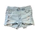 American Eagle Outfitters Shorts | American Eagle Outfitters Light Blue Denim Hi-Rise Shortie Shorts Size 2 Womens | Color: Blue | Size: 2