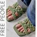 Free People Shoes | New Free People Sandri Macrame Sandals 38 Green | Color: Green | Size: 38