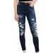 American Eagle Outfitters Jeans | American Eagle Outfitters Womens Super High Rise Distressed Jegging Size 16 New | Color: Blue | Size: 16