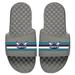 Youth ISlide Gray Charlotte Hornets Stripes Slide Sandals