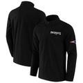 Men's NFL x Darius Rucker Collection by Fanatics Black New England Patriots Polar Fleece Quarter-Zip Jacket