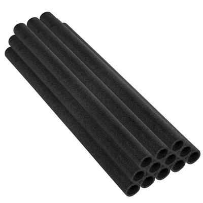 Machrus Upper Bounce 33 Inch Trampoline Safety Enclosure Foam Pole Sleeves - Fits 1 inch Diameter Pole - Set of 12 - Black