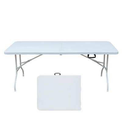 White 4ft, 6ft or 8ft Portable Foldable Plastic Table for Camping