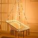 Hammock Chair,Swing Chair,Hanging Chair with Lights - Cotton Square for Patio Bedroom Balcony (Stand NOT Included)