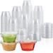 2 oz Clear Disposable Plastic Portion Cups with Lids