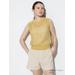 Women's Mesh Crew Neck Sleeveless Short Sweater | Yellow | 2XS | UNIQLO US