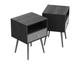 Nightstand, Bedside Table With Removable Drawer, Shelves, Steel Legs End Table, Modern Side Table For Living Room