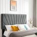 Full Velvet Bed - Trendy Headboard, Reliable Wooden Slats, Easy Setup, Three Color Options, No Box Spring