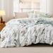 Duvet Cover King Size , Reversible Floral Duvet Cover Set with Zipper Closure