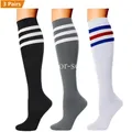 3 Pairs Lot Pack Compression Socks Running Men Women Stockings Sports Anti-Fatigue Compression Socks