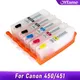 OYfame For Canon 450 451 Ink cartrige refill kit for For canon PIXMA MG5440 MG5540 MG6440 Ip7240