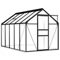 Aluminum anthricite base frame greenhouse winter-proof Polytunnel garden greenhouse for growing