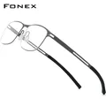 FONEX B Titanium Glasses Frame Men Square Optical Prescription Eyeglasses 2020 New Antiskid Silicone