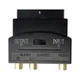 SCART Adaptor AV Block To 3 RCA Phono Composite S-Video With In/Out Switch Scart to SVHS Adapter for