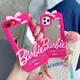 INS Pink Bow Barbie Mirror Phone Case For Apple IPhone 15 14 13 12 11 Pro X XR XS Max 7 8 Plus Soft