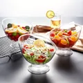 1pc salad bowls transparent dessert bowls for home use creative bowls thickened salad fruit and