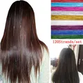 Sparkle Hair Tinsel Bling Hair Secoration For Synthetic Hair Extension Glitter Rainbow For Girls And