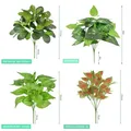 Artificial green plant 7-head green radish chicken heart leaf plant wall fern leaf perilla leaf