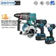 ONEKFYFD 4Pcs Brushless Tools Set 172 Electric Drill + 2in1 Impact Wrench + electric circular saw+