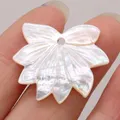 Pendentif en Coquillage Naturel Nacre Petit Pendentif Fleur pour Bijoux Collier à Faire Soi-Même