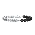 Mprainbow-Bracelets cubains pour hommes et garçons bracelet en perles noires de 8mm cadeau de fête