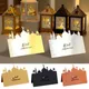 10Pcs/Set Ramadan Decoration Greeting Card Eid Mubarak Greeting Cards Name Place Card Islamic