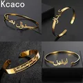 Kcaco-Bracelet personnalisé avec nom de lettre bracelets réglables avec nom arabe pour femmes et