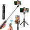 Trépied extensible sans fil avec lumière Bluetooth, perche à selfie, trépied extensible à distance pour iPhone, téléphone portable, diffusion en direct Tiktok