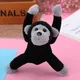 12cm Cute Black Orangutan Animal Plush Doll Soft Plush Fur Monkey Keychain Women's Bag Car Pendant