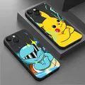 Coque de téléphone en silicone avec lunettes de soleil Pokemon coque pour iPhone 15 14 13 12 mini
